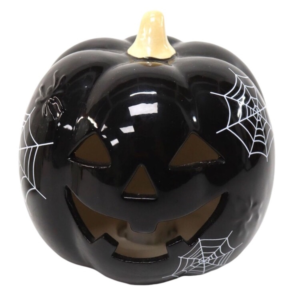 Light up ceramic jack-o’-lantern pumpkin